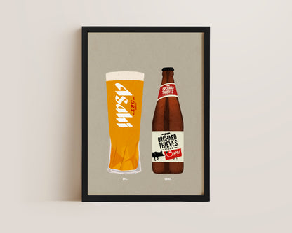 Asahi & Orchard Thieves Print