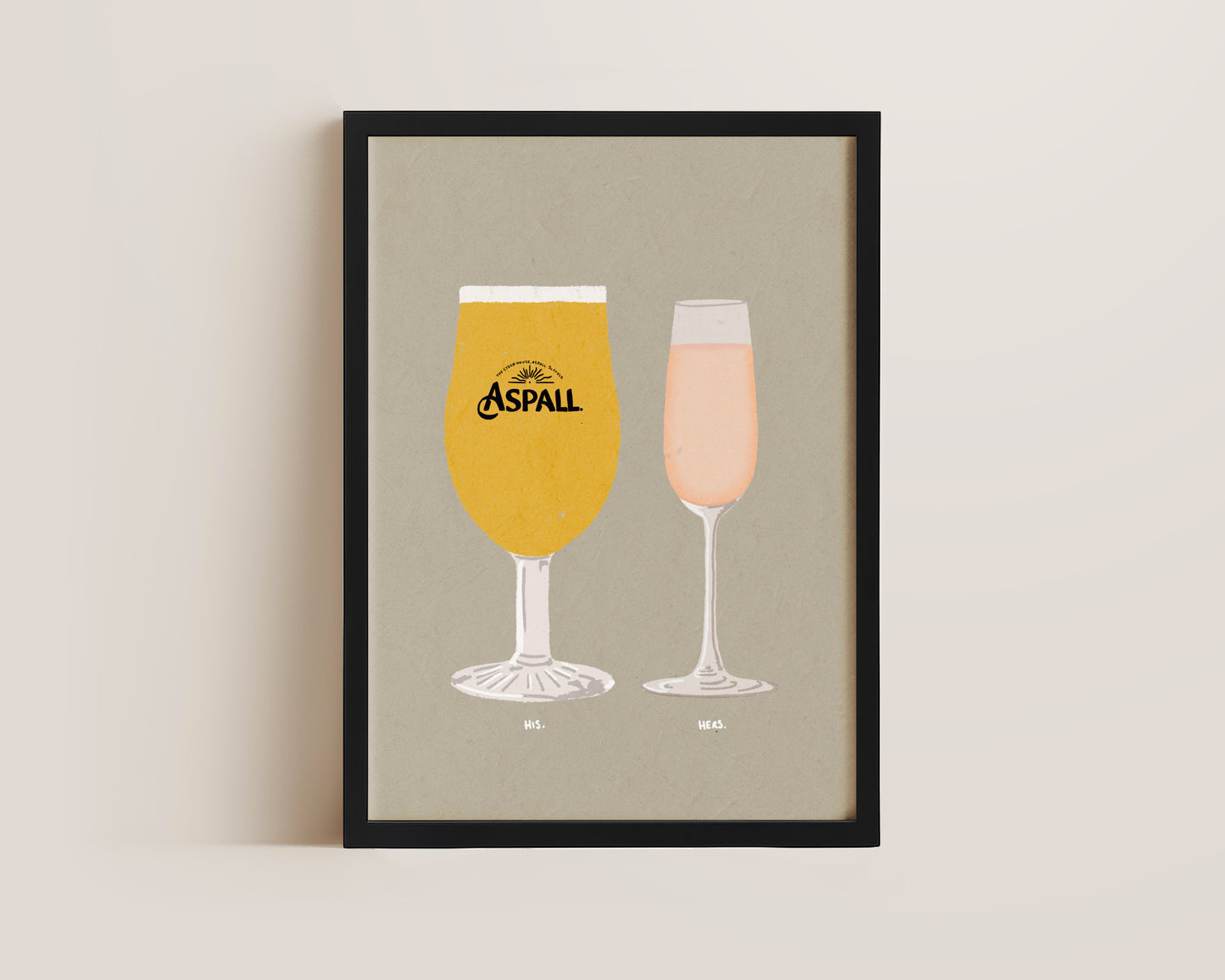 Aspall & Pink Prosecco Glass Print
