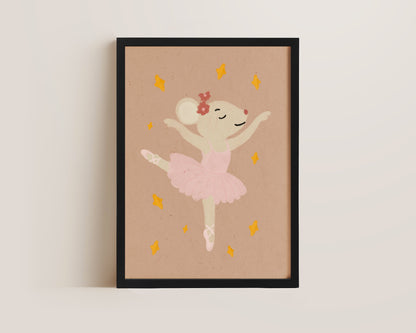 Ballerina Mouse Print