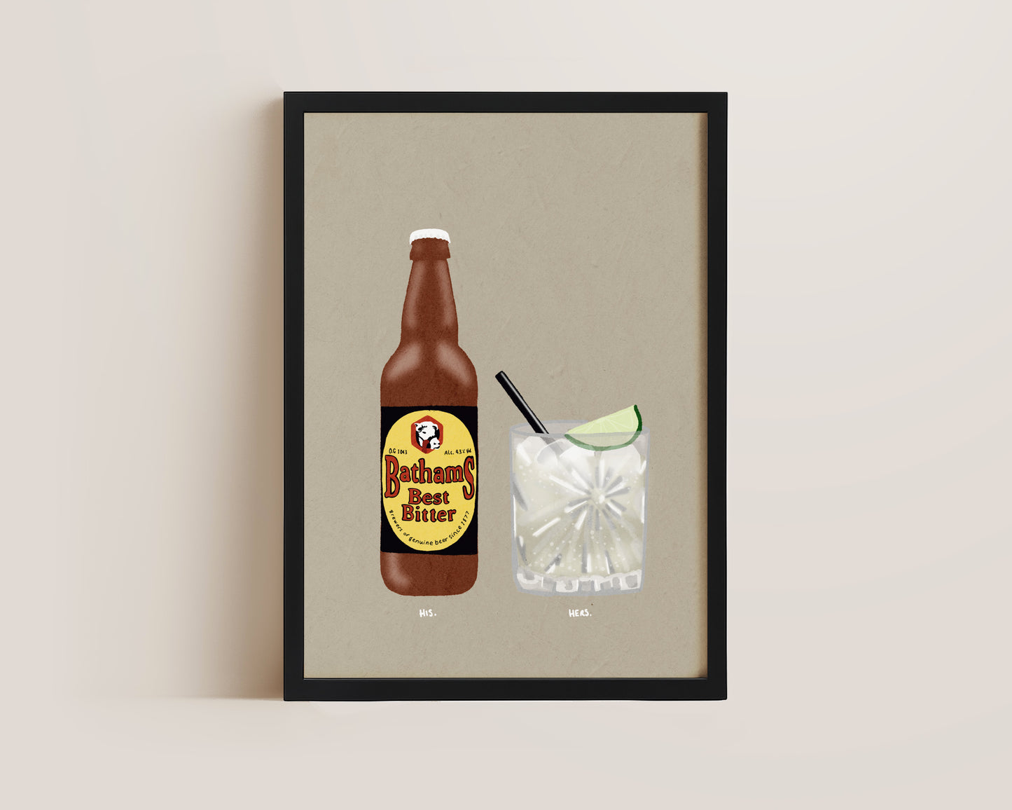 Bathams Bitter & Vodka Lime Soda Print