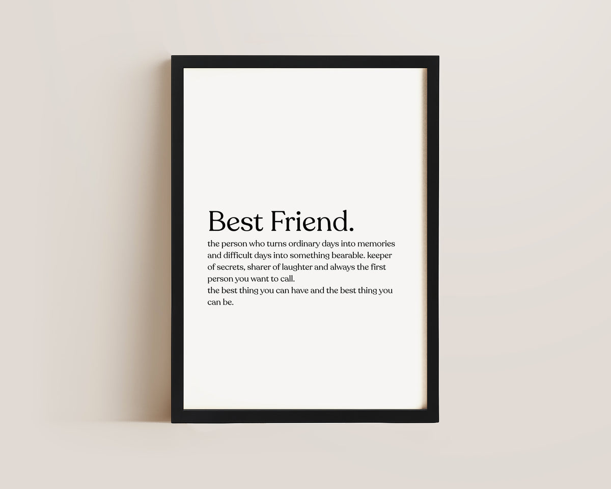 Best Friend Definition Print