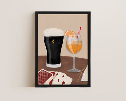 Black Stout & Orange Spritz Date Night Print