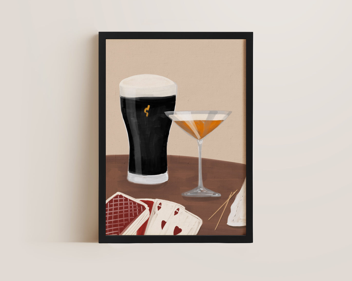 Black Stout & Pornstar Martini Date Night Print