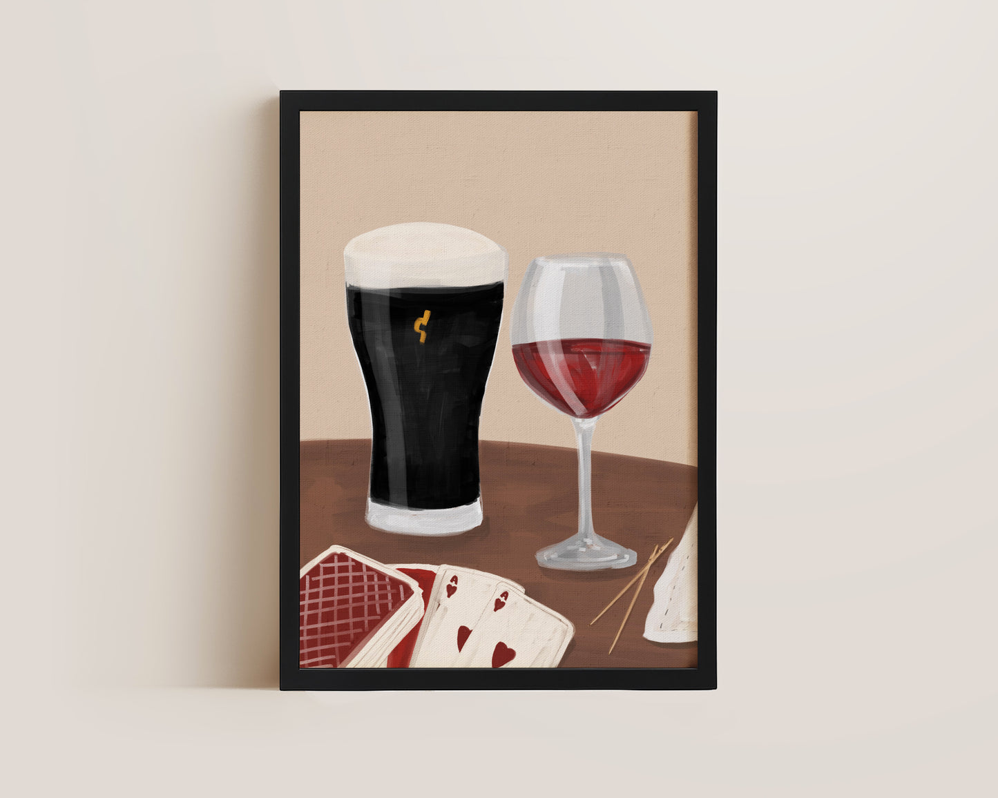Black Stout & Red Wine Date Night Print