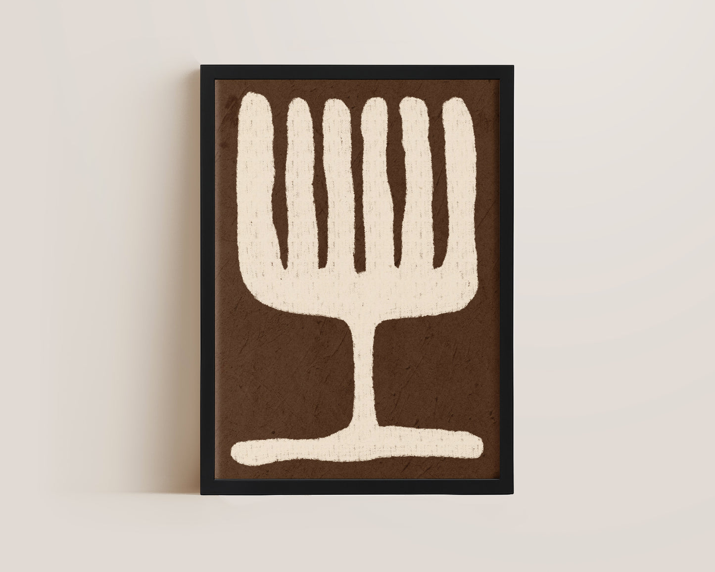 Abstract Brown Cup Oil Pastel