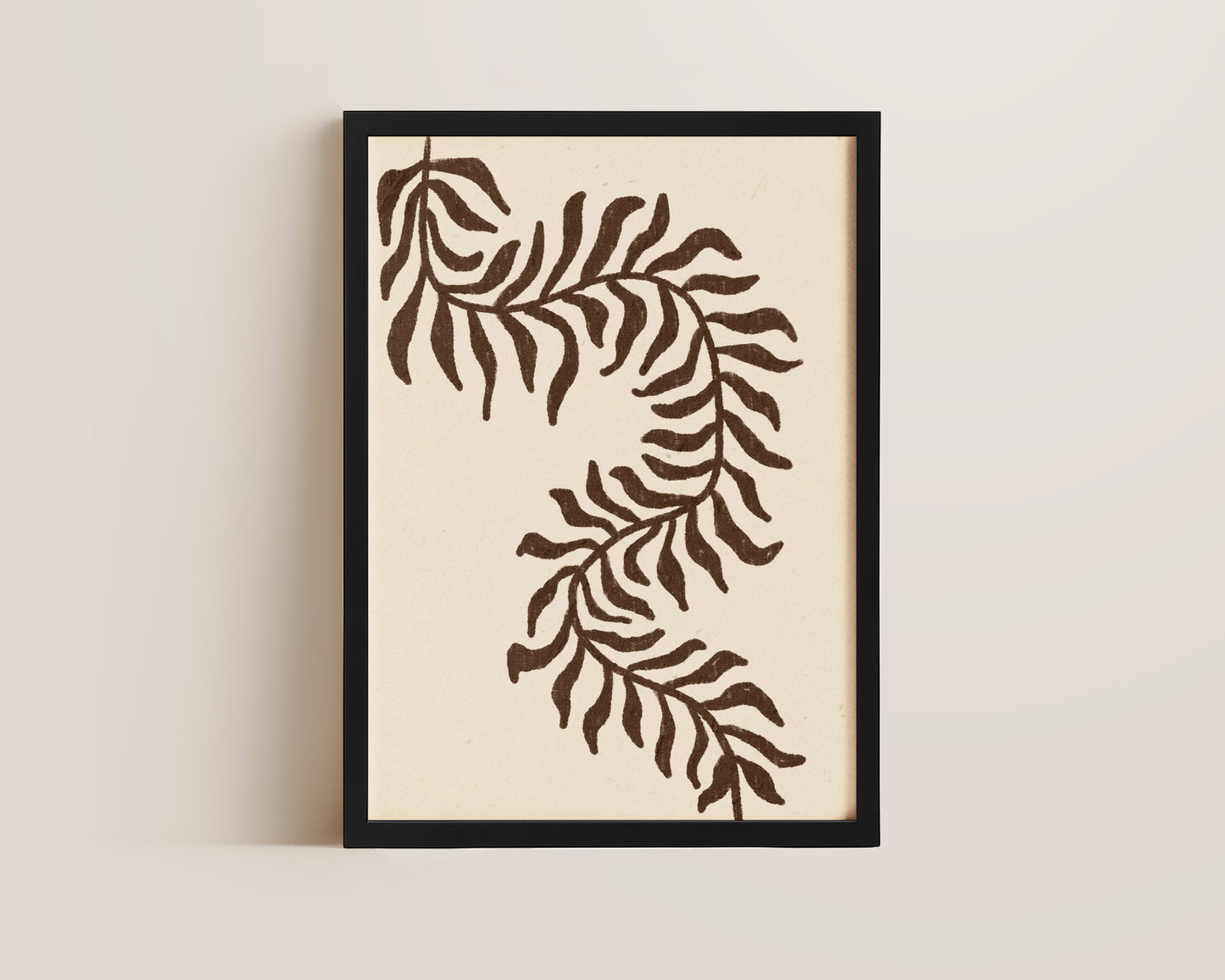 Brown Vines Oil Pastel