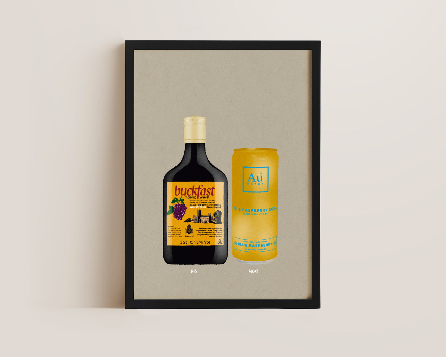 Buckfast & AU Blue Raspberry Can Print