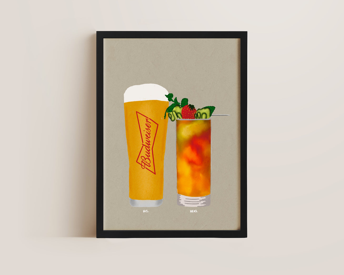 Budweiser Pint & Pimms Print