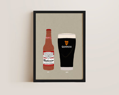 Budweiser & Guinness Print