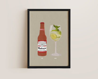 Budweiser & Hugo Spritz Print