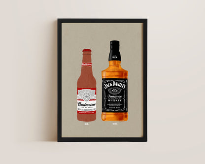 Budweiser & Jack Daniel's Print
