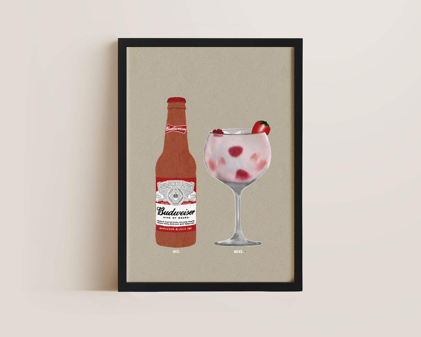 Budweiser & Pink Gin Print