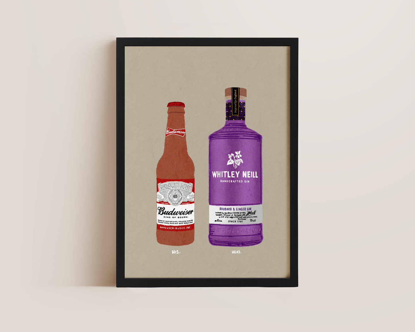 Budweiser & Rhubarb Ginger Gin Print