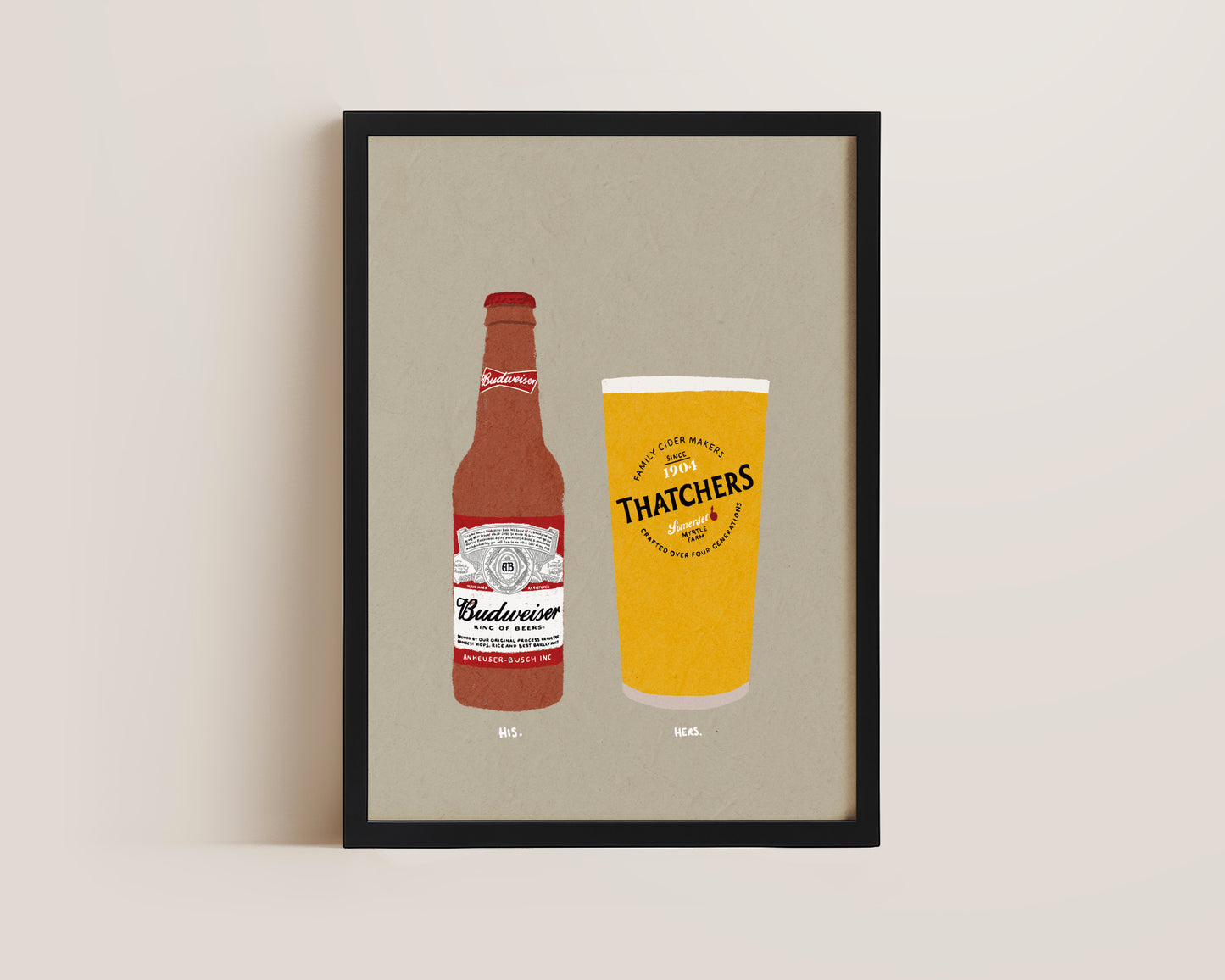 Budweiser & Thatchers Print
