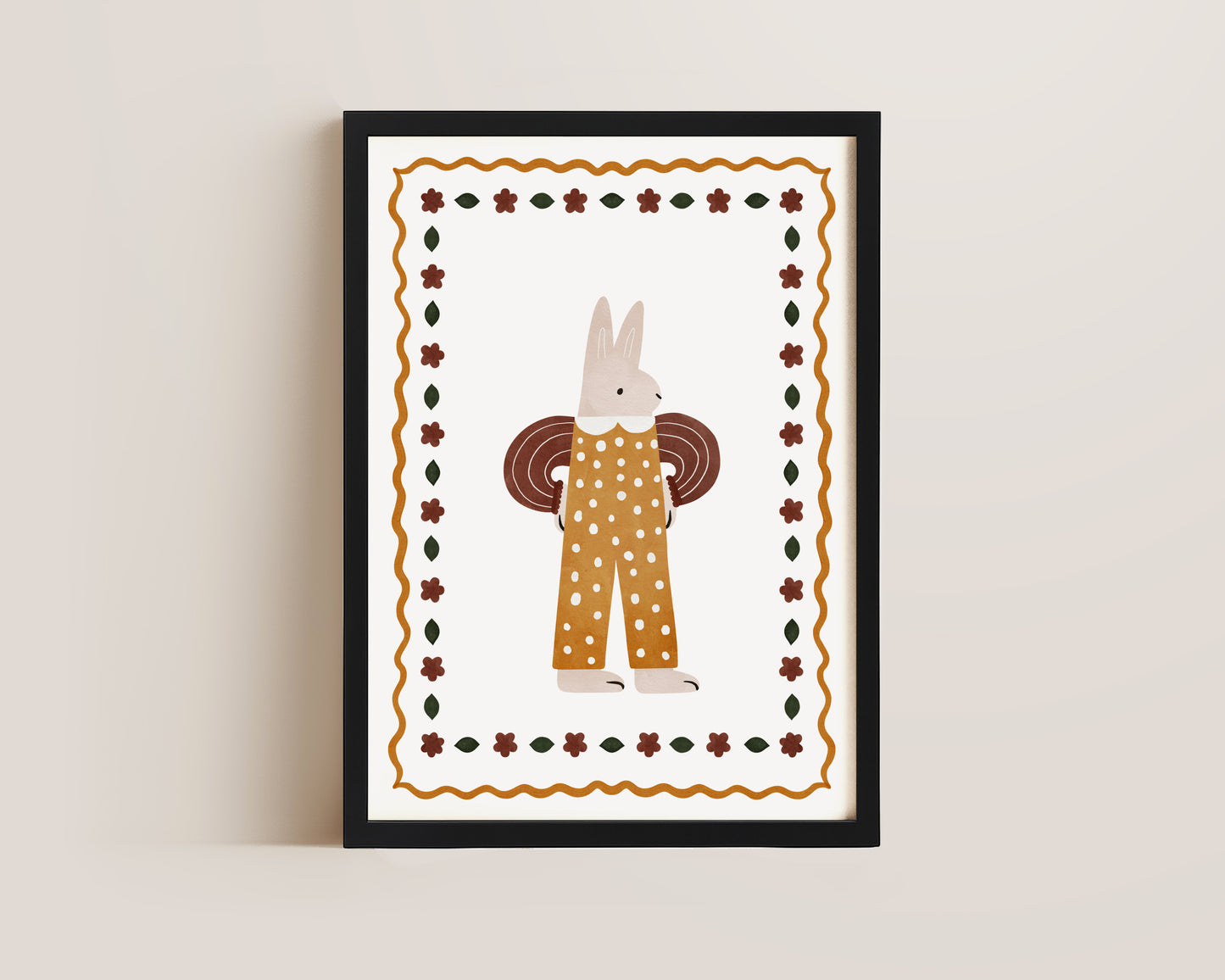 Polka Dot Bunny Print