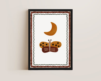 Butterfly & Moon Print