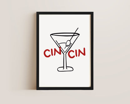 Cin Cin Martini Print