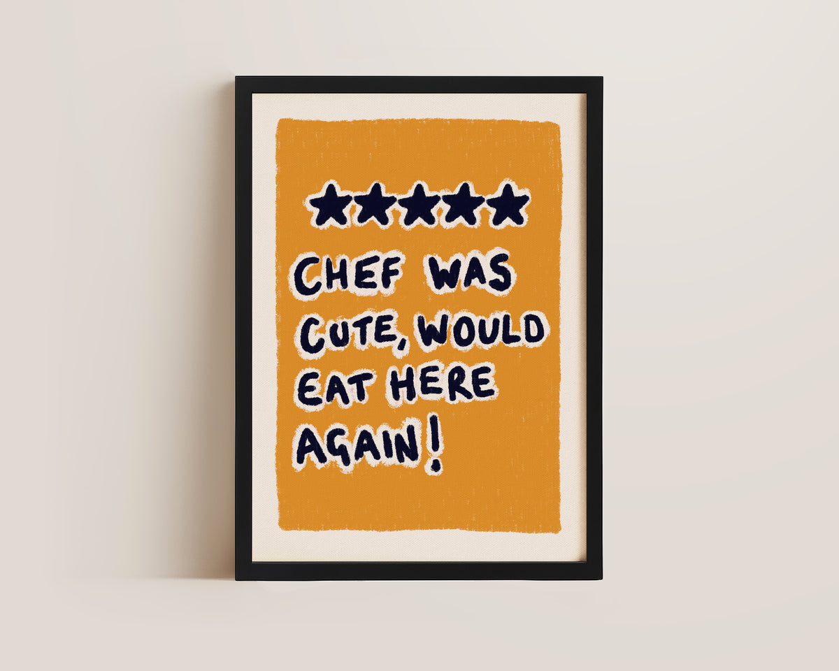 Chef Was Cute Yellow Print
