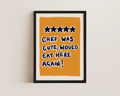 Chef Was Cute Yellow Print