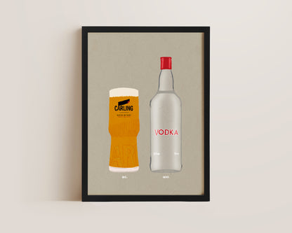 Carling & Vodka Print