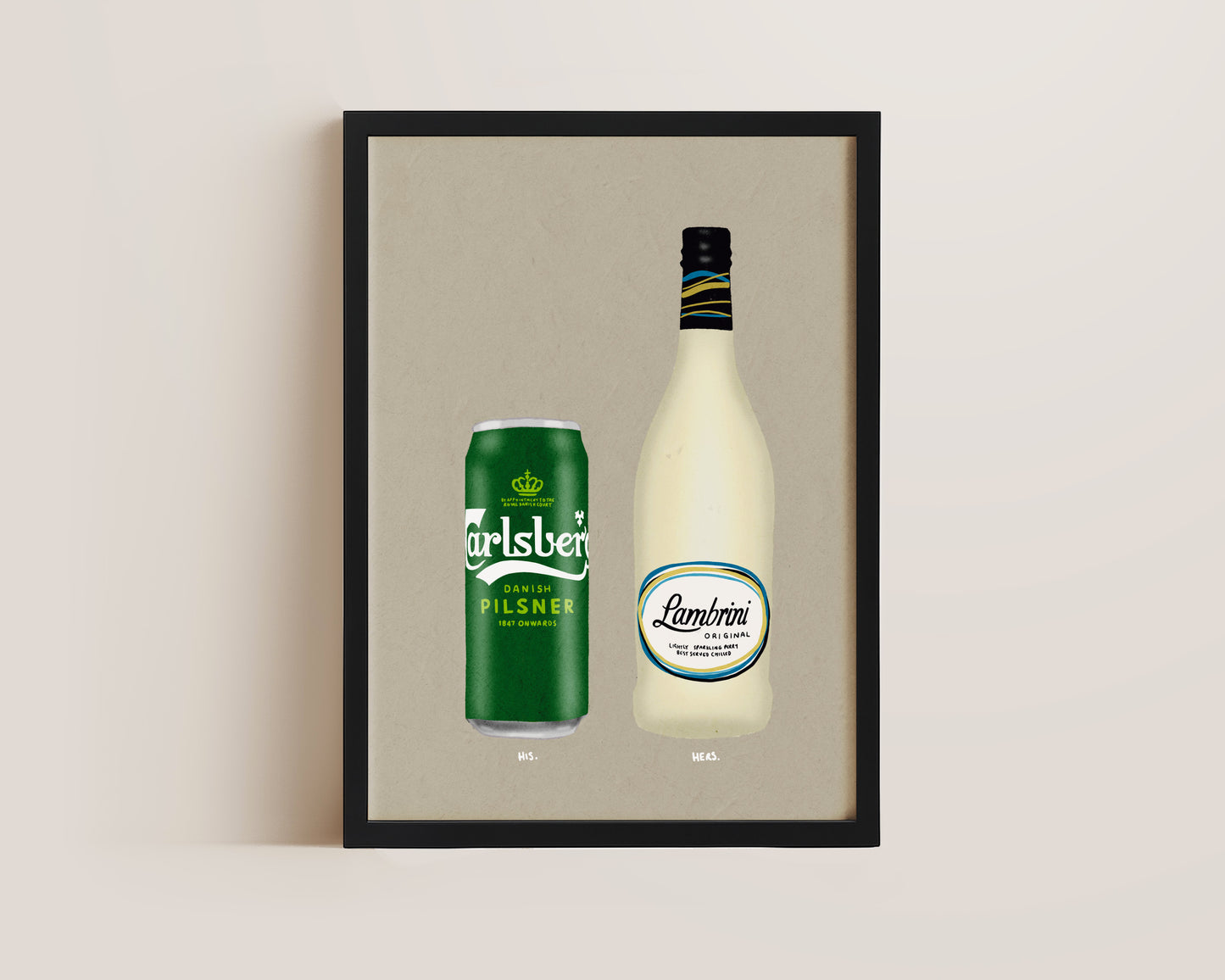 Carlsberg Can & Lambrini Print