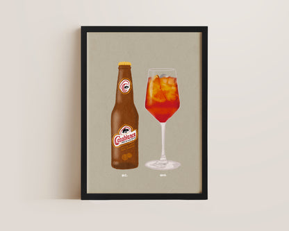 Casablanca Lager & Aperol Spritz Print