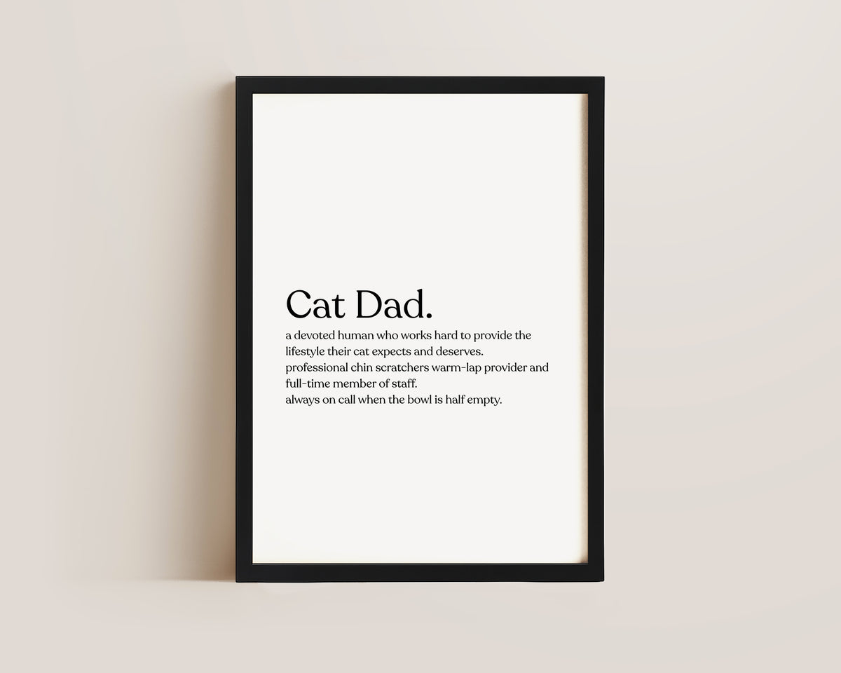 Cat Dad Definition Print