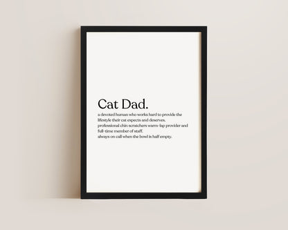 Cat Dad Definition Print