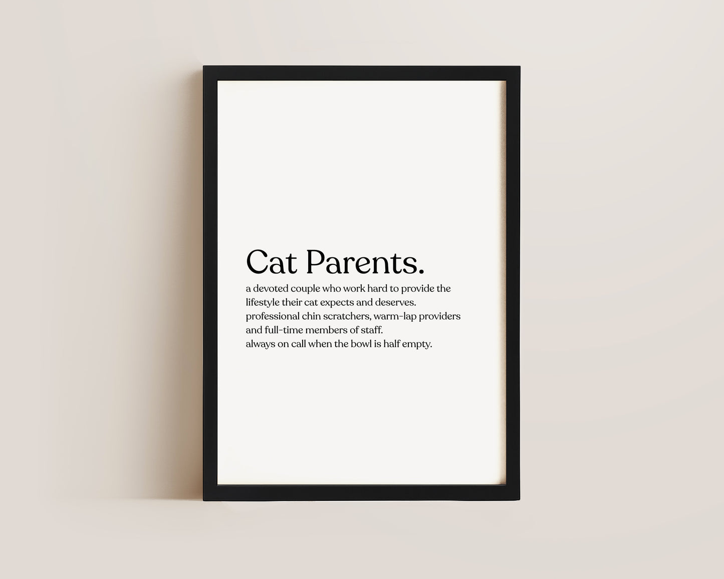 Cat Parents Definition Print