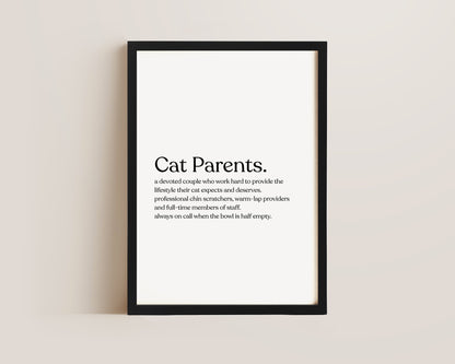 Cat Parents Definition Print