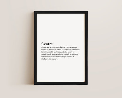 Centre Netball Definition Print