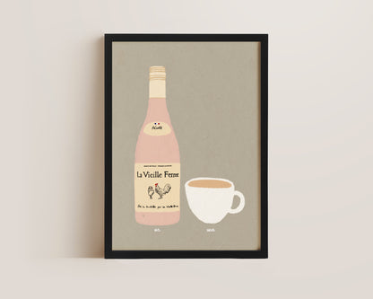 Chicken Wine & Cup of Tea Print
