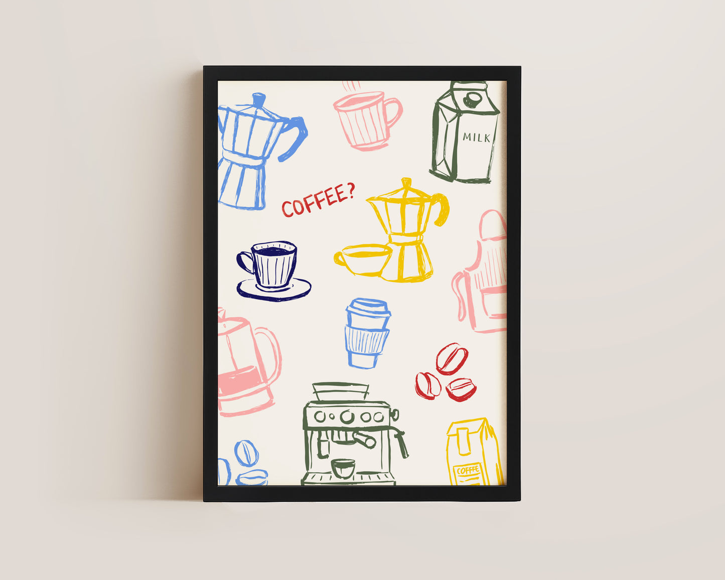 Colourful Coffee Print