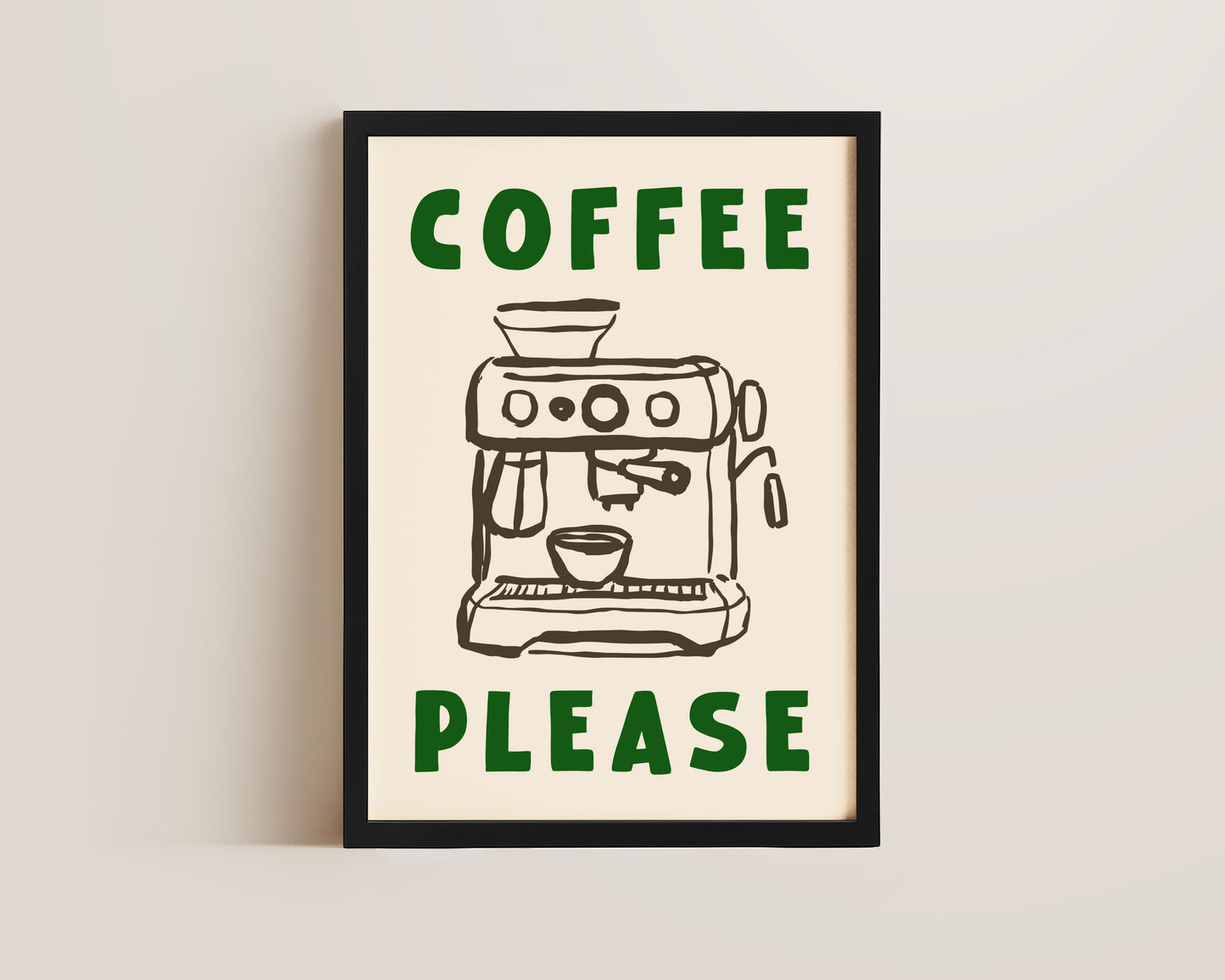Coffee Please Print In Green