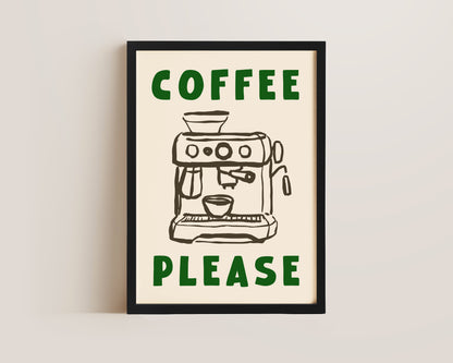 Coffee Please Print In Green
