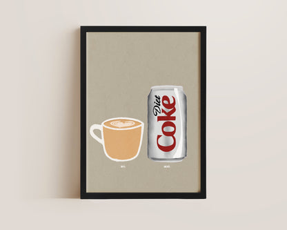 Coffee & Diet Coke Print