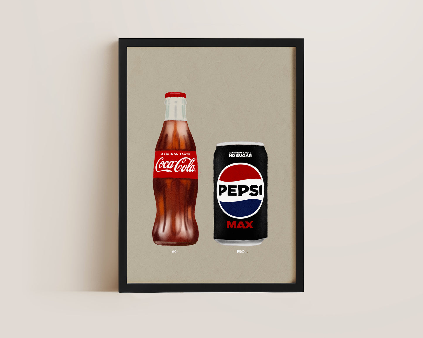 Coke Bottle & Pepsi Max Print