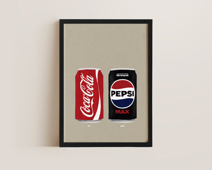 Coke & Pepsi Max Print