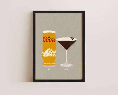 Coors & Espresso Martini Print