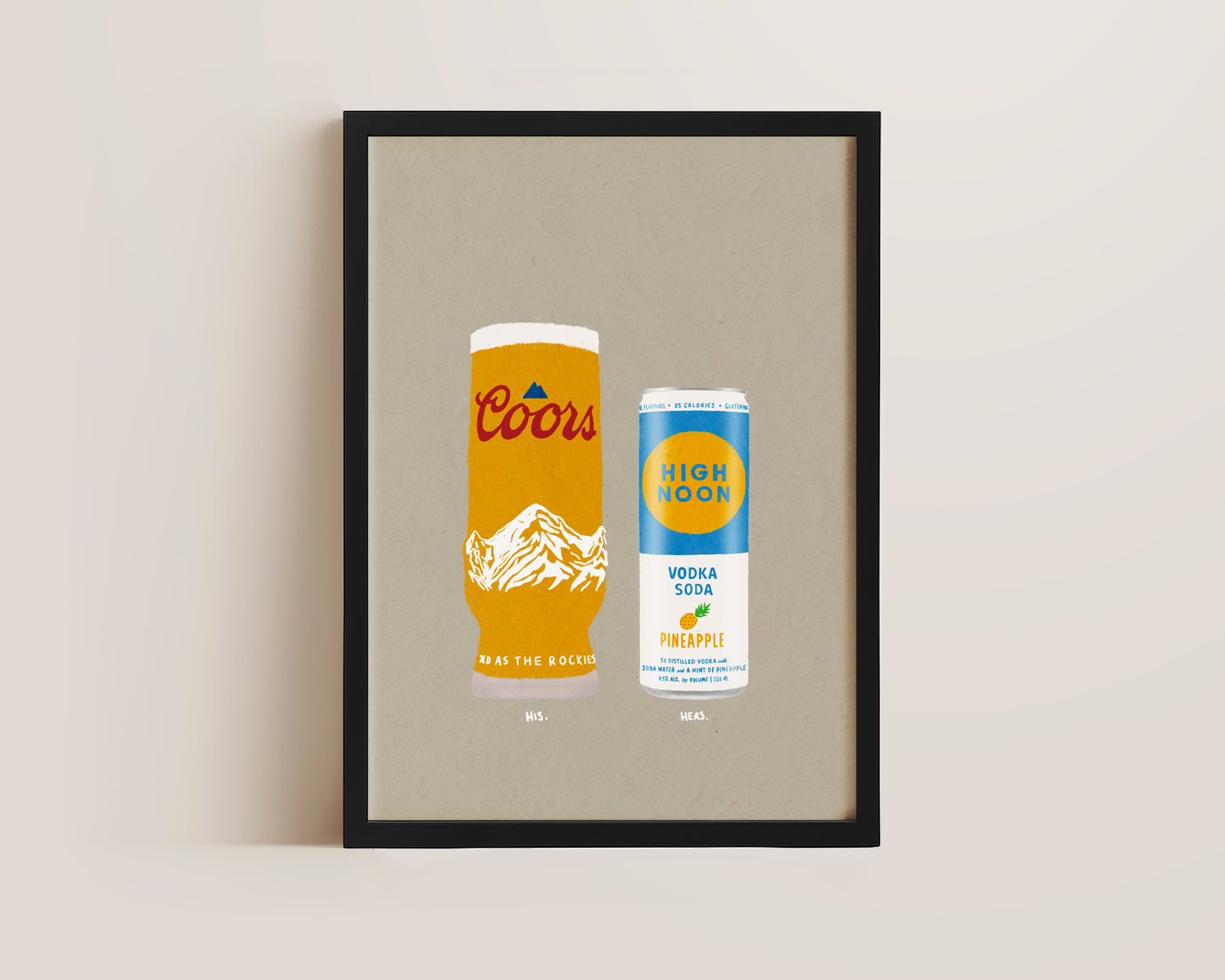 Coors & High Noon Pineapple Print