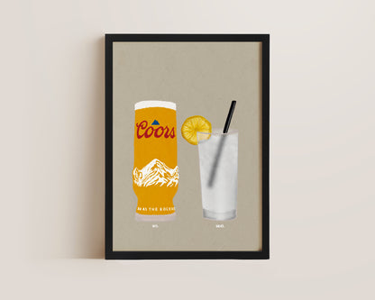 Coors & Malibu Lemonade Print
