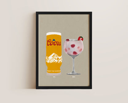 Coors & Pink Gin Print