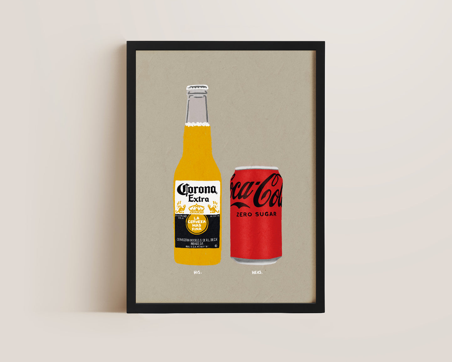 Corona & Coke Zero Print