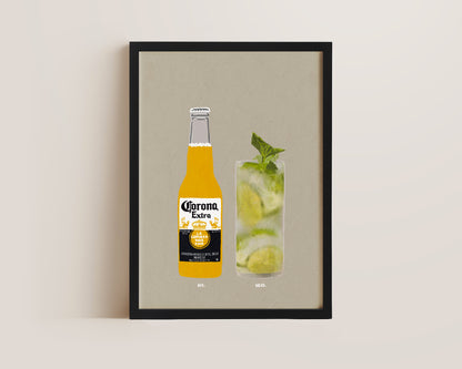 Corona & Mojito Print
