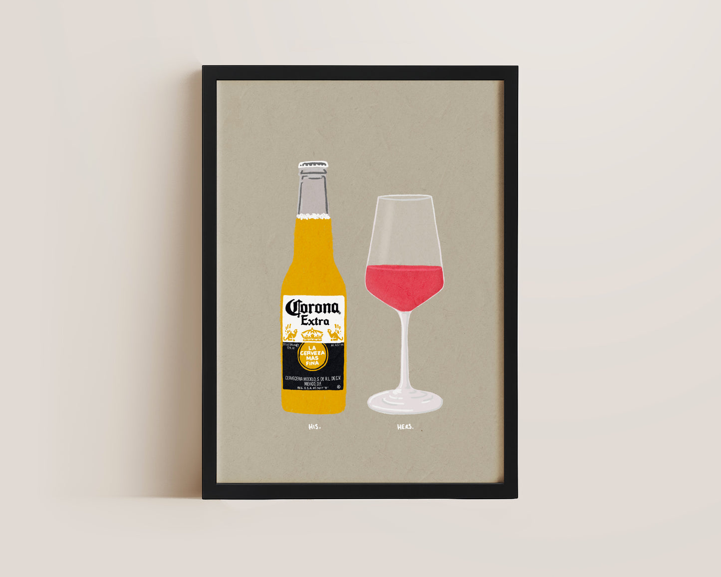 Corona & Rose Print