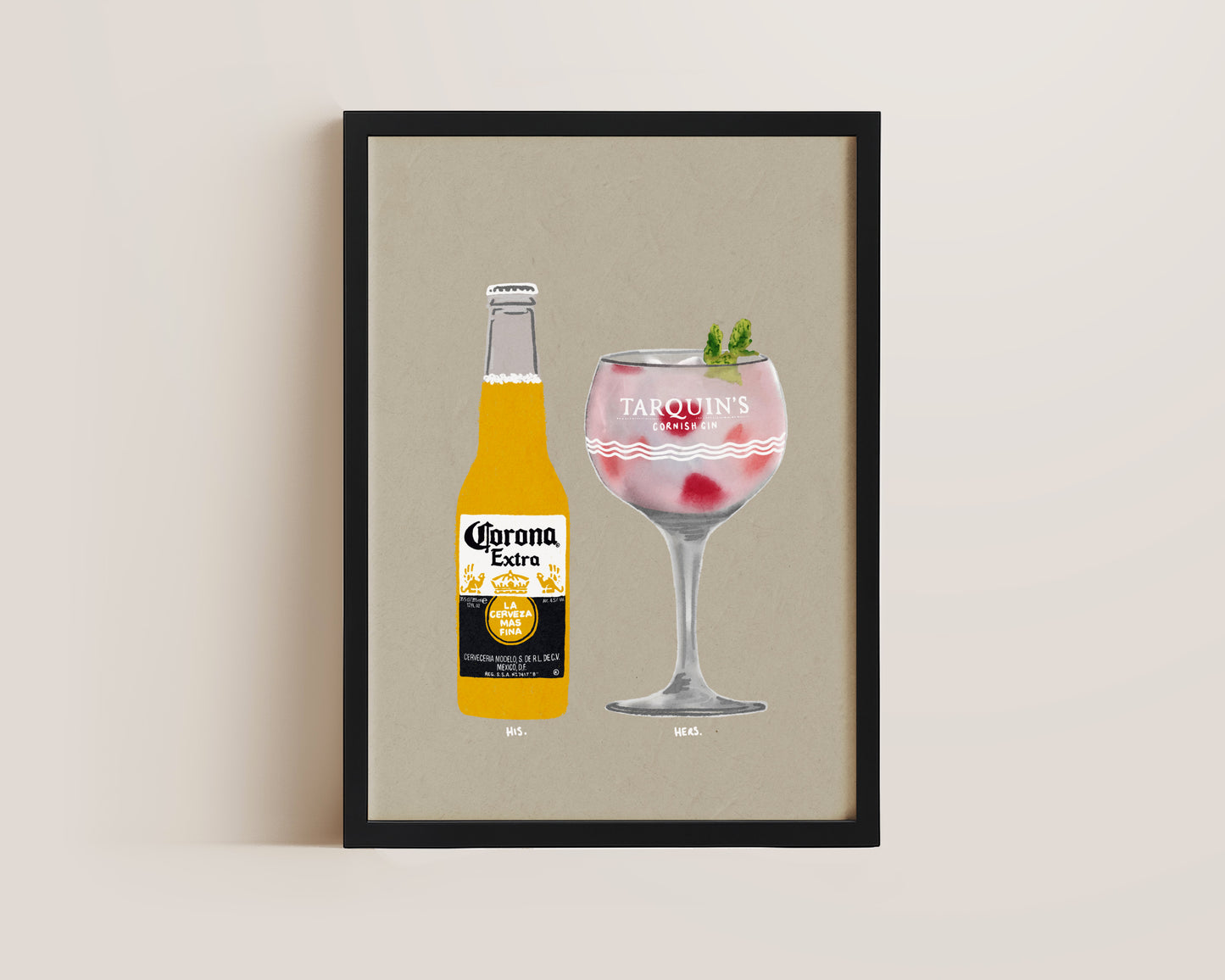 Corona & Tarquin's Gin Print