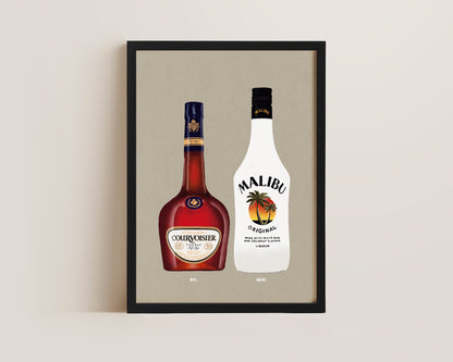 Courvoisier & Malibu Print