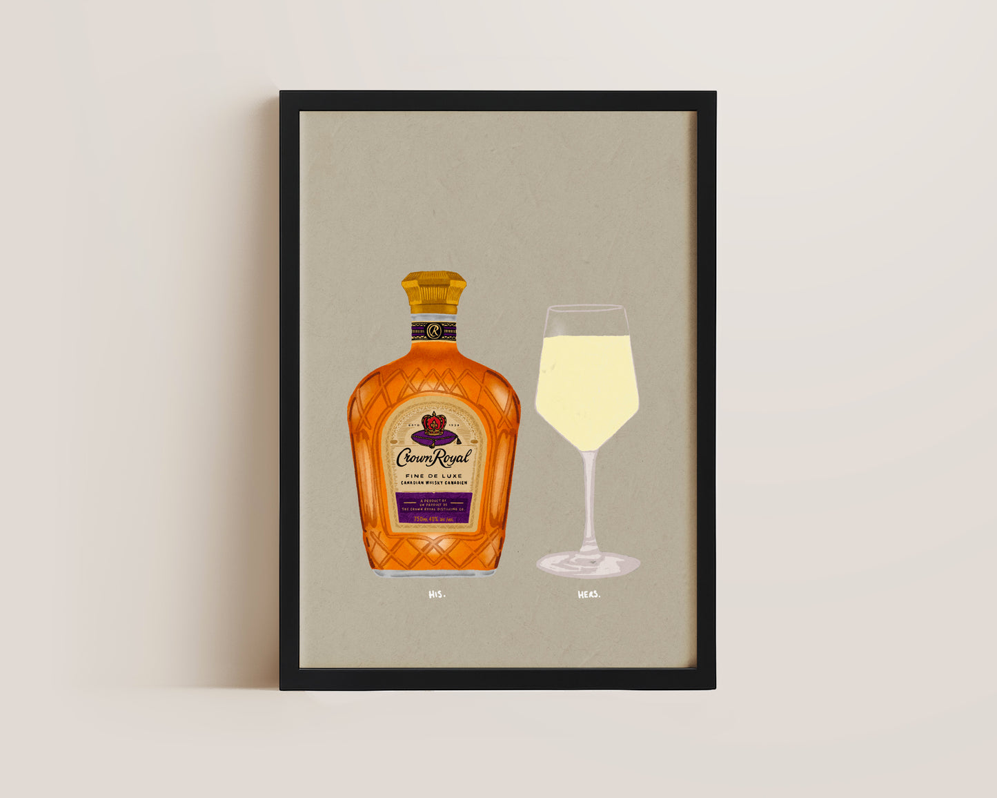 Crown Royal & White Wine Print