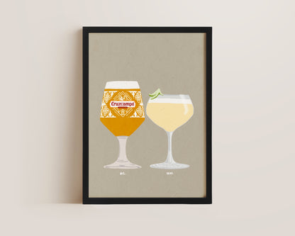 Cruzcampo & Coconut Pineapple Daiquiri Print