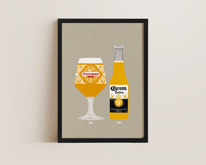 Cruzcampo & Corona Print
